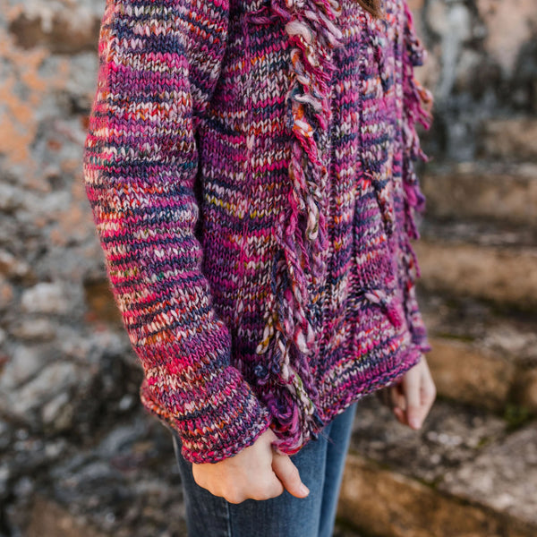 MULTICOLOR FRINGED SWEATER