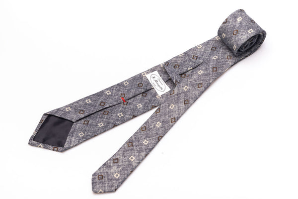 Grey pure wool tie