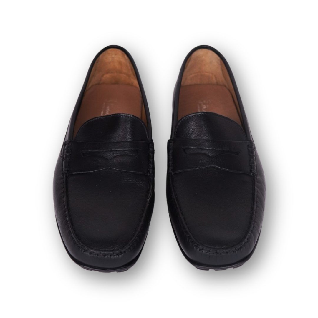 MastroDomenico Women's Handmade Moccasins - Black Moissanite