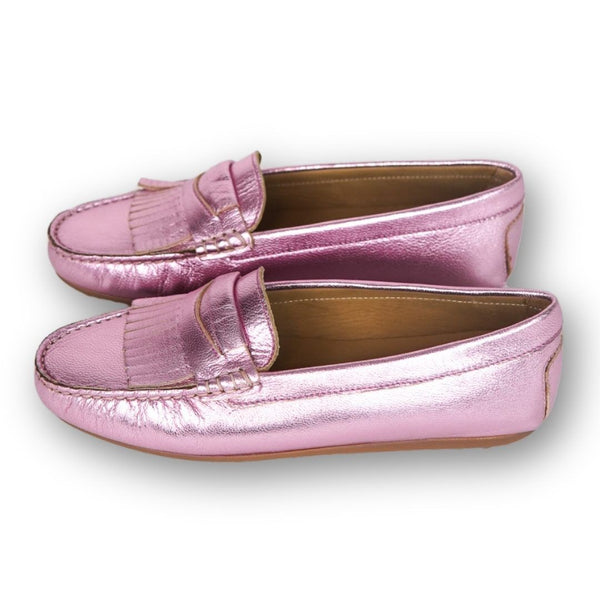 MastroDomenico Women's Handmade Moccasins - Pink Tourmaline