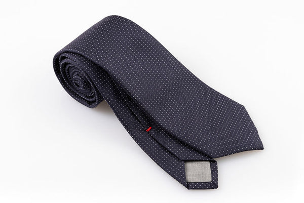 Midnight blue pure silk tie