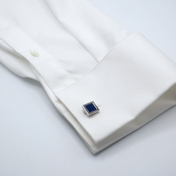 Elegant Blue Square Cufflinks
