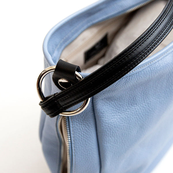 VIVIEN - Blue Dollar Leather Ring Bag