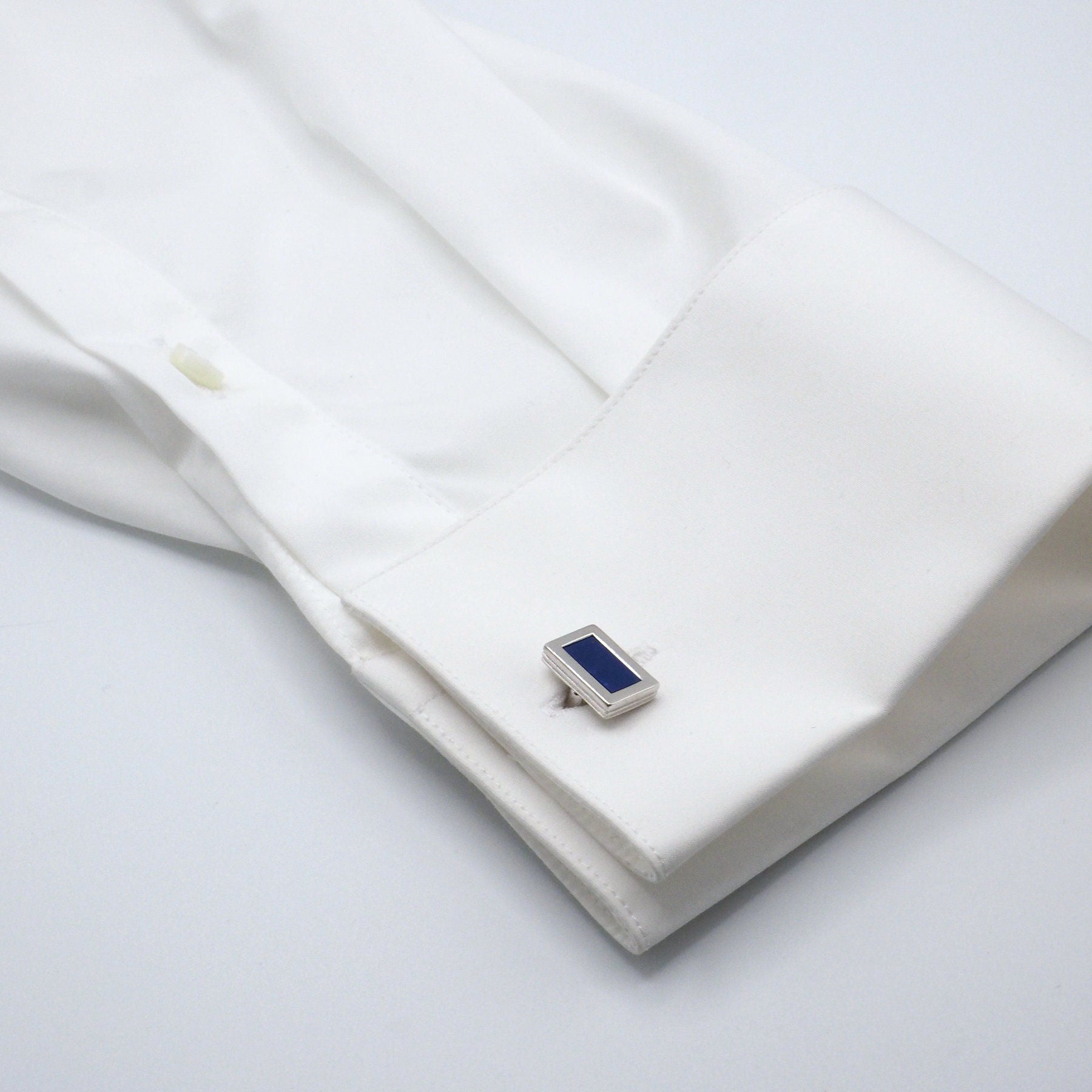 Blue Rectangular Cufflinks