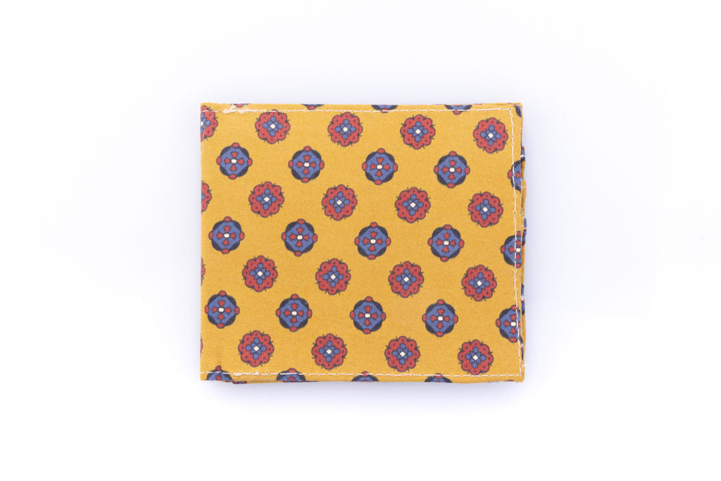 Mustard pure silk card holder