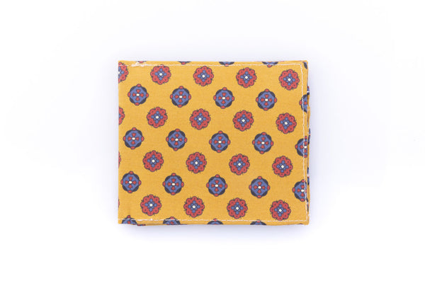 Mustard pure silk card holder