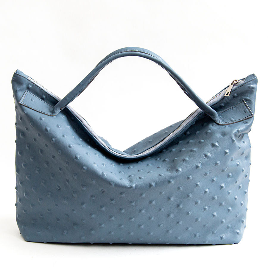 BIKER - soft leather bag with air force stud print