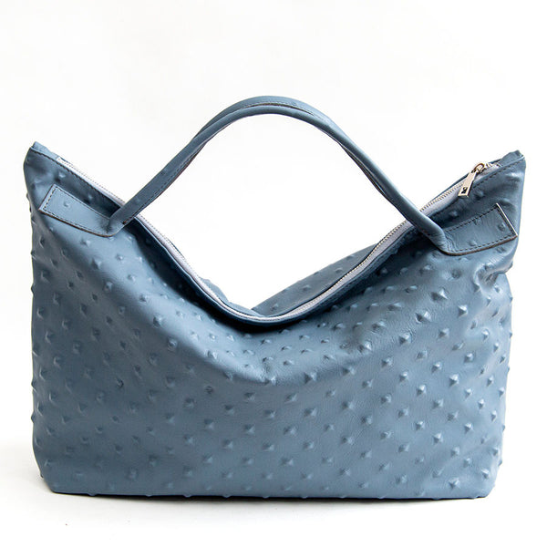 BIKER - soft leather bag with air force stud print
