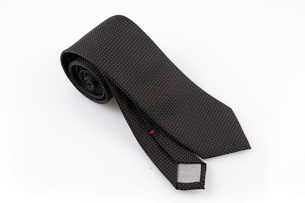 Black pure silk tie