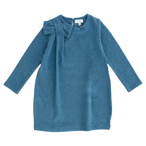 WARM COTTON DRESS WITH MAXI BOW