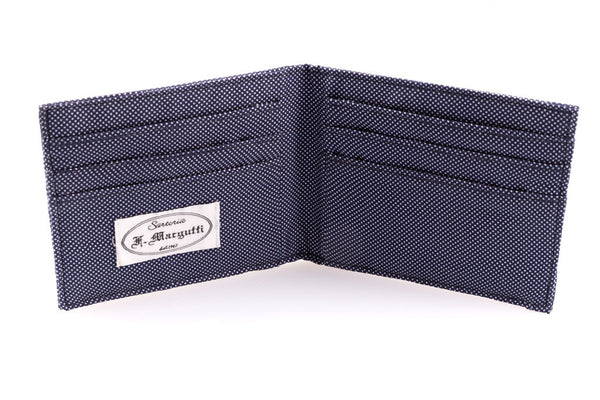 Blue card holder in pure silk