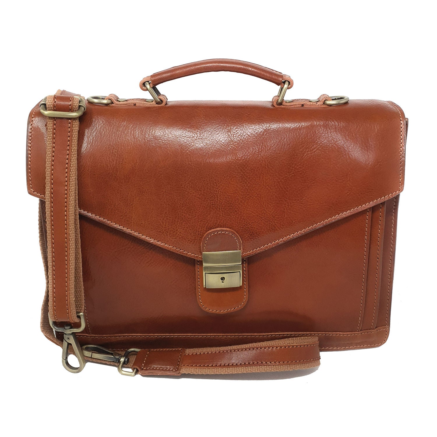 Borsa da lavoro Ventiquattrore Portadocumenti da Uomo Cartella in pelle - 39x28x9 Cm - G902