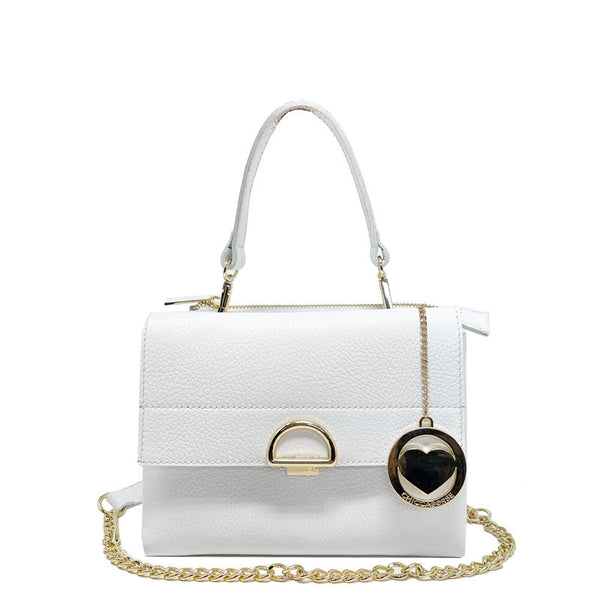 Small Clutch Bag Double Compartment Leather with Chain - K054 