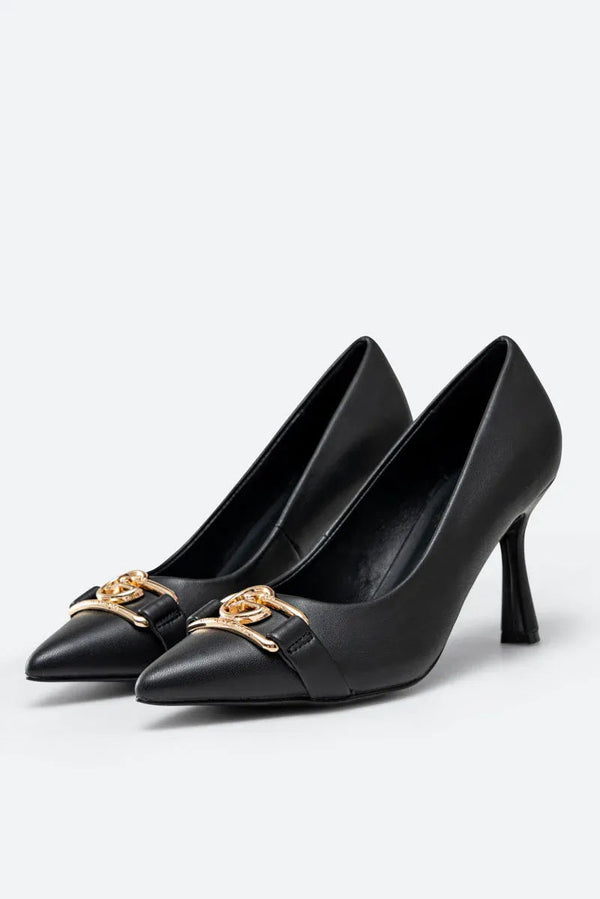 Miranda Décolleté in Black Synthetic Leather