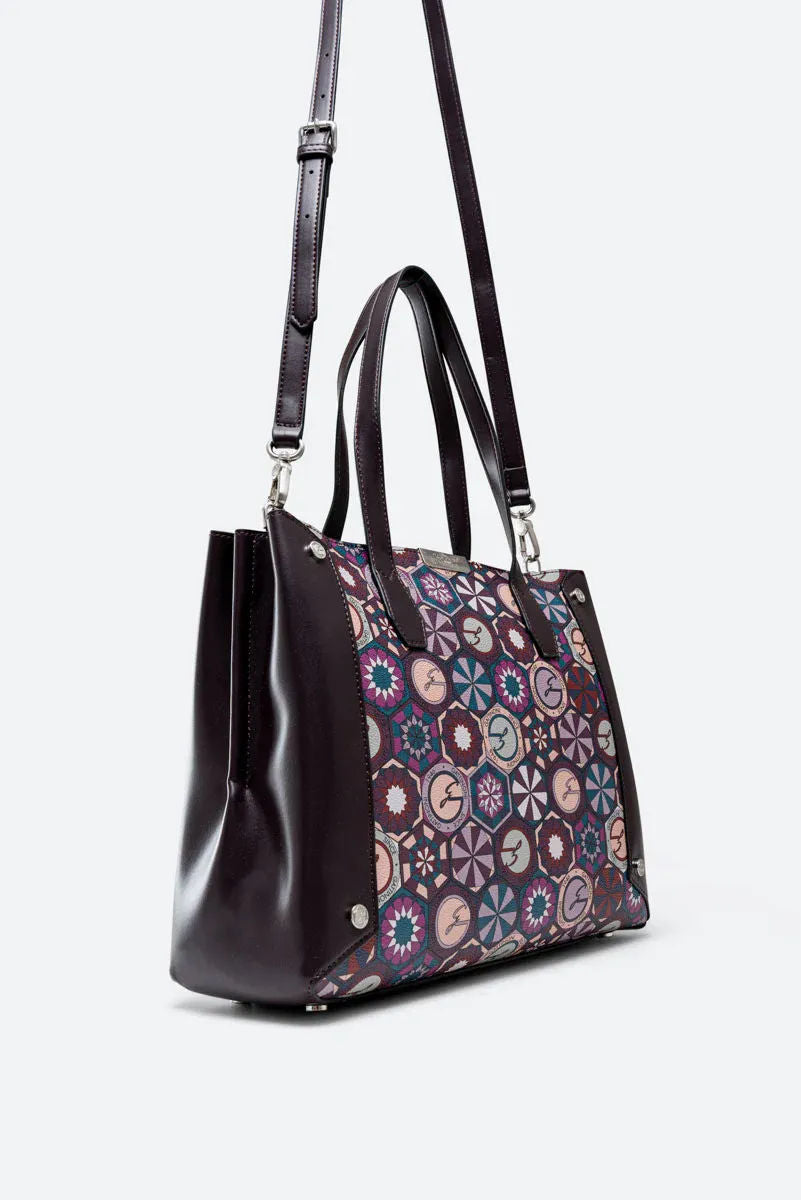 Teodosia Double Handle Raven Handbag
