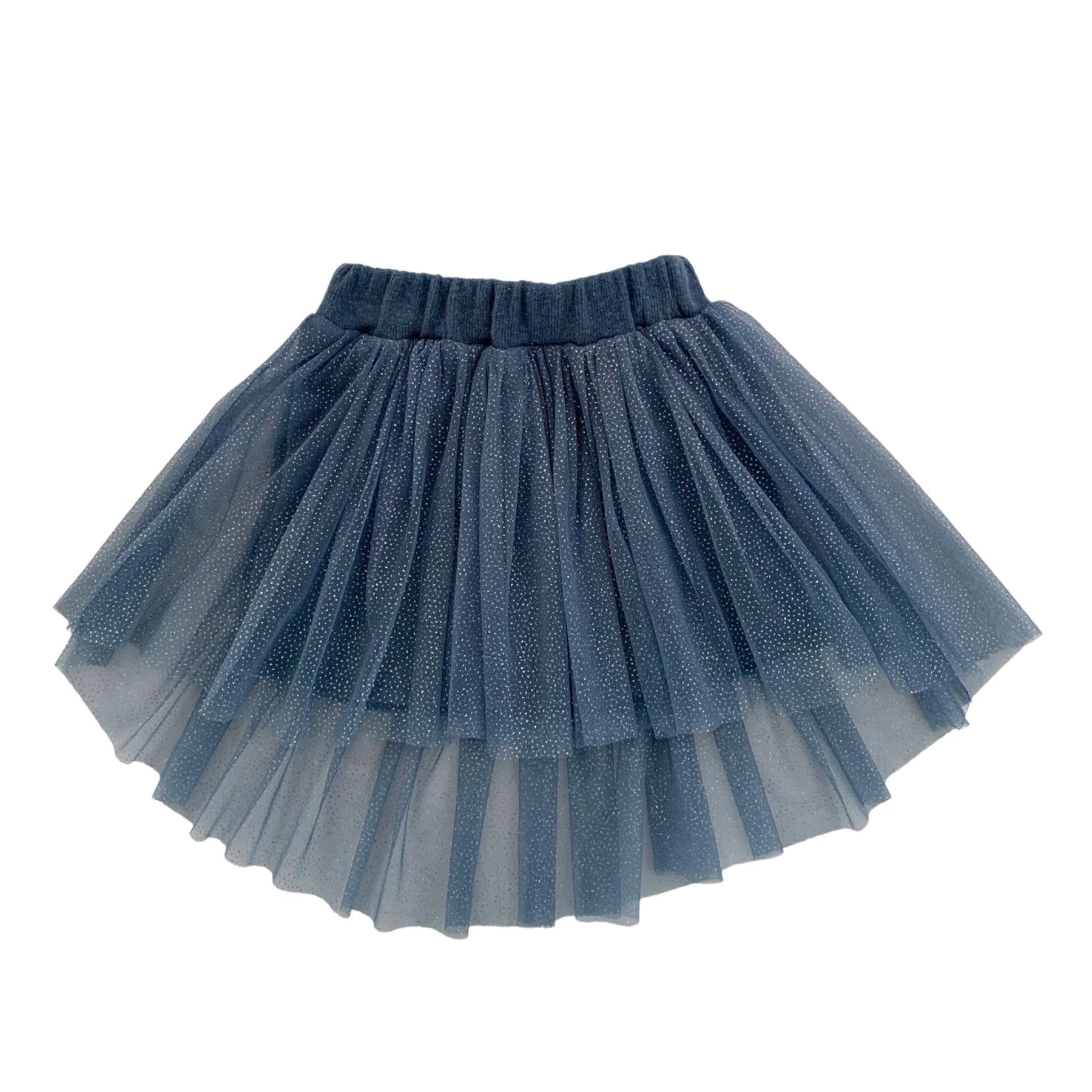 ASYMMETRIC GLITTER TULLE SKIRT