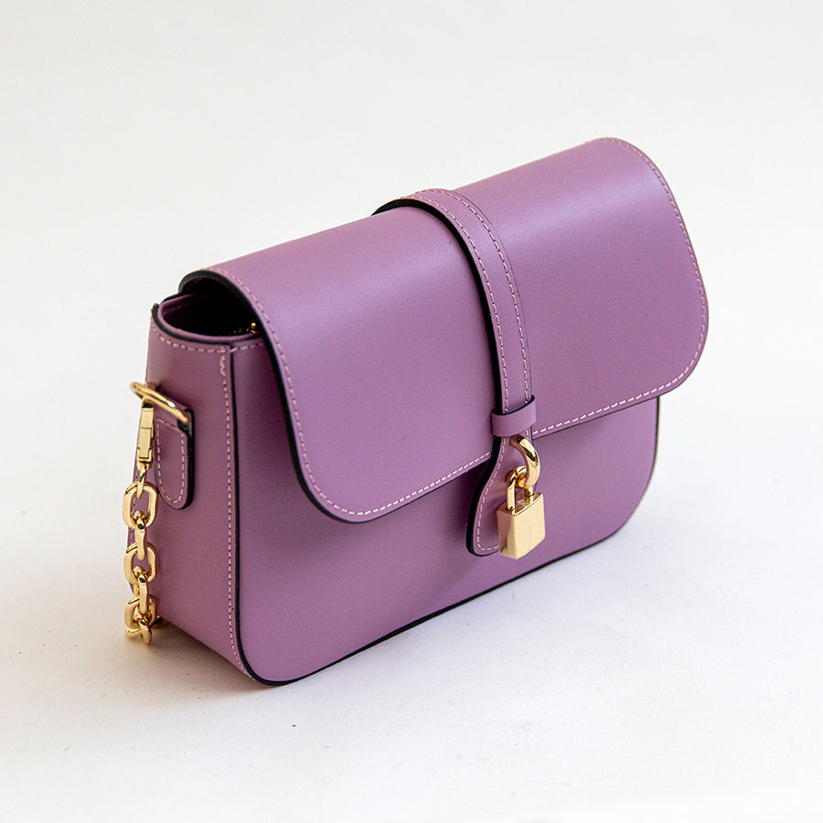 DEA - Elegant lilac leather postman
