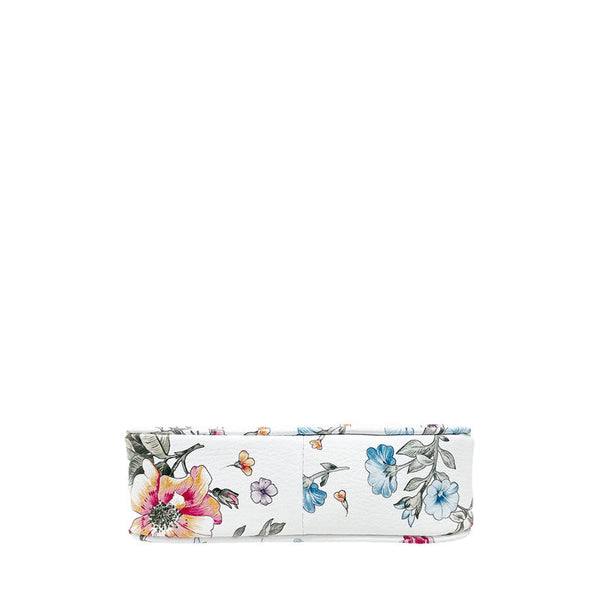 Women's Small Floral Shoulder Clutch Bag with Chain - Seville K057 