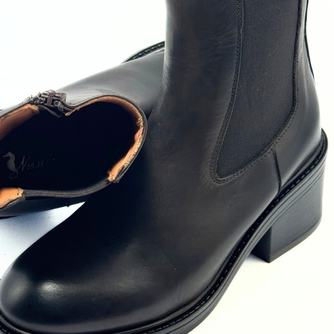 MastroDomenico Women's Handmade Low Ankle Boots - Testa di Moro 