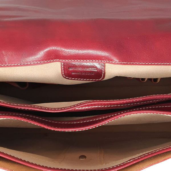 Large Briefcase Work Bag Men's Document Holder Leather Briefcase - 43x30x11 Cm - G1010 
