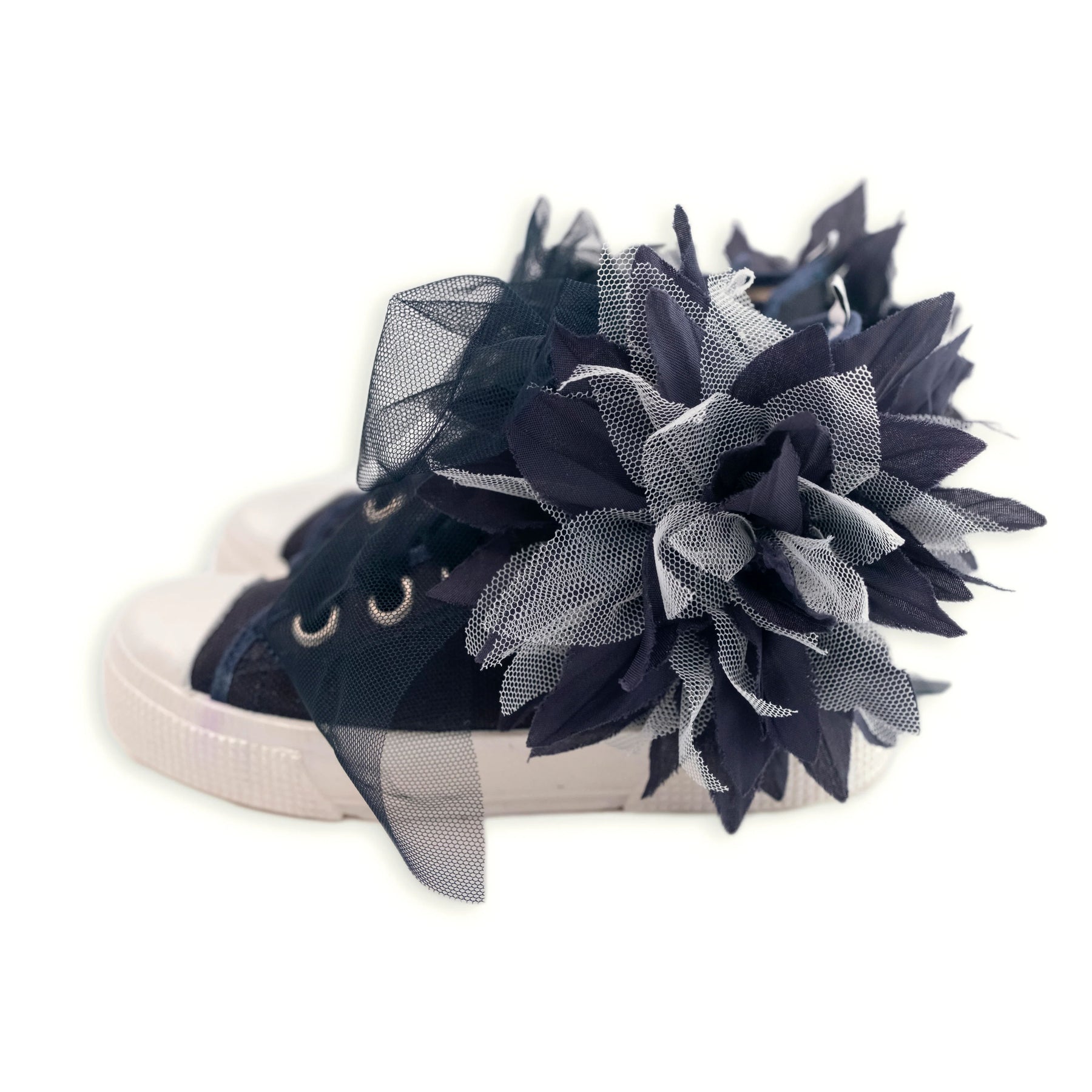 HIGH SNEAKER IN CANVAS WITH FLOWER