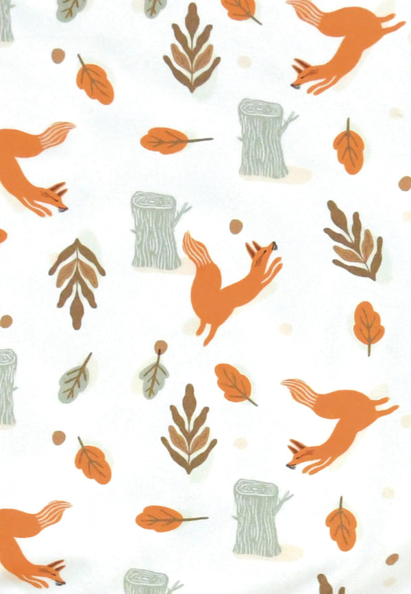 Bamboo Zip Up Romper - Foxes - Blue Balloon