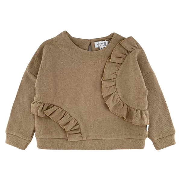 MAGLIA IN CALDO COTONE CON FRAPPE
