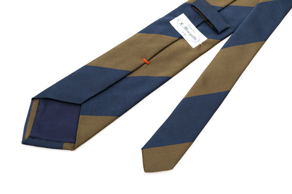 Blue and green striped tie