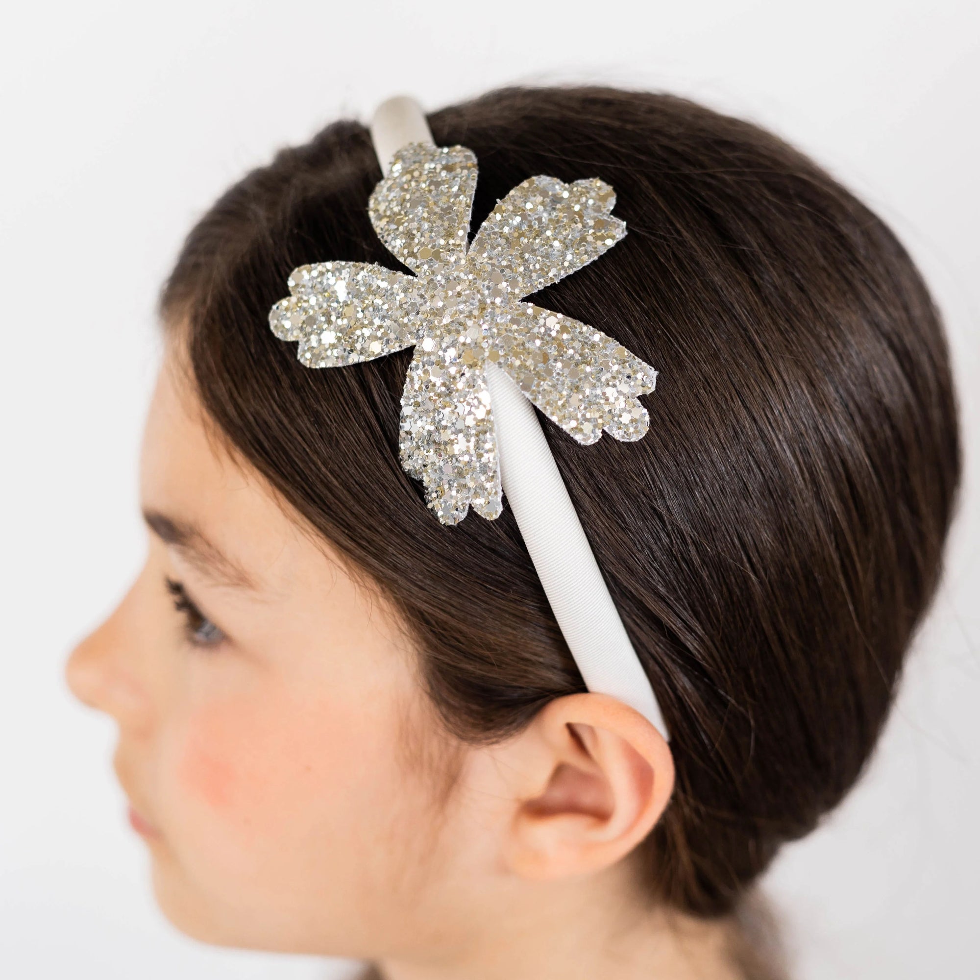 GLITTER FLOWER HEADBAND