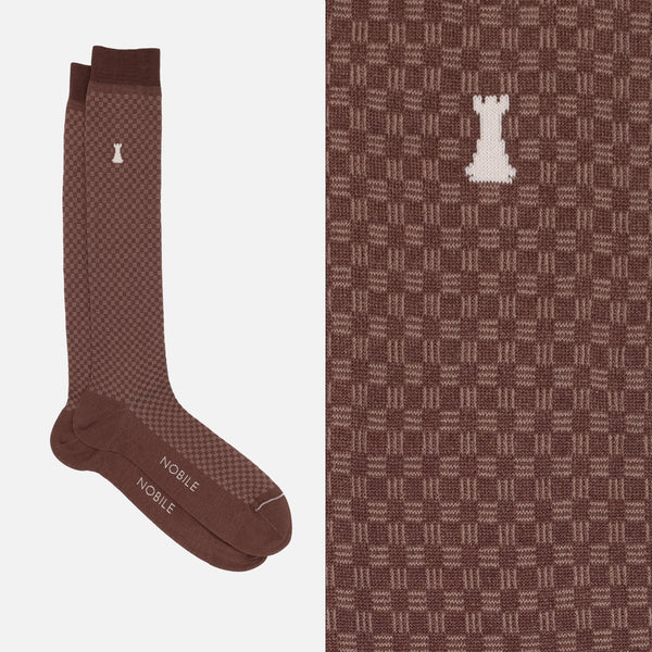 Bernini - Geometric Striped Long Sock