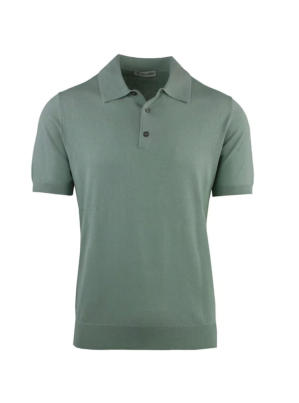 SHORT SLEEVE POLO SHIRT IN COTTON AND SILK