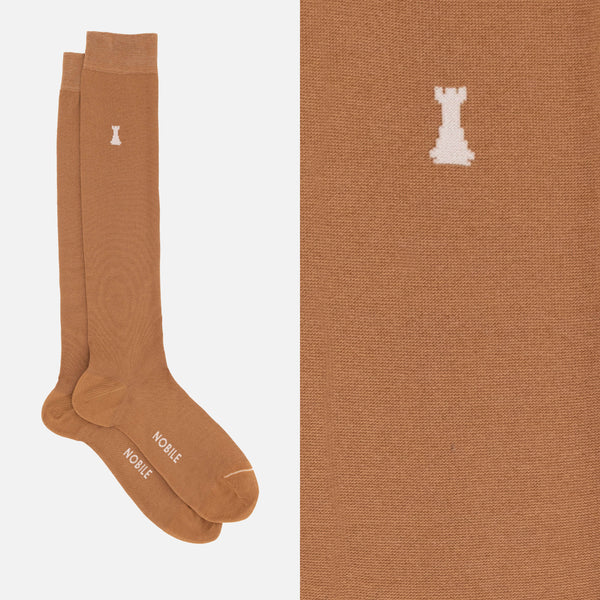 Box of 6 long socks - Solid color basic colors
