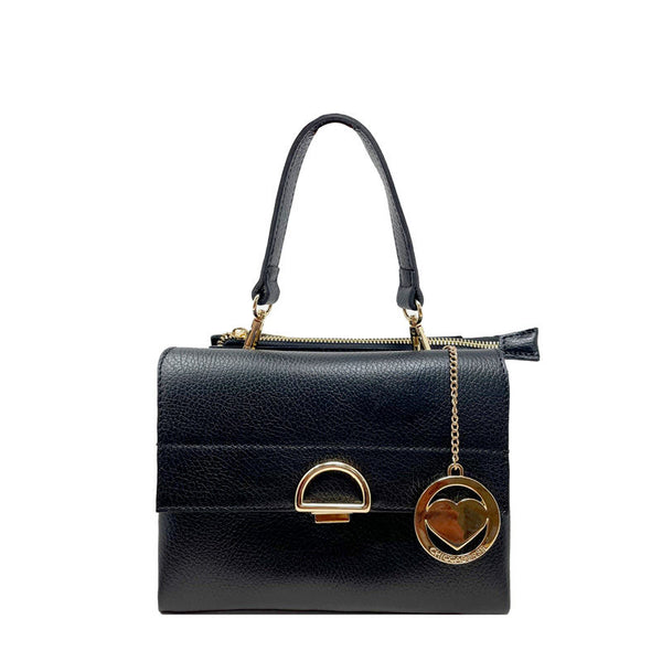 Small Clutch Bag Double Compartment Leather with Chain - K054 