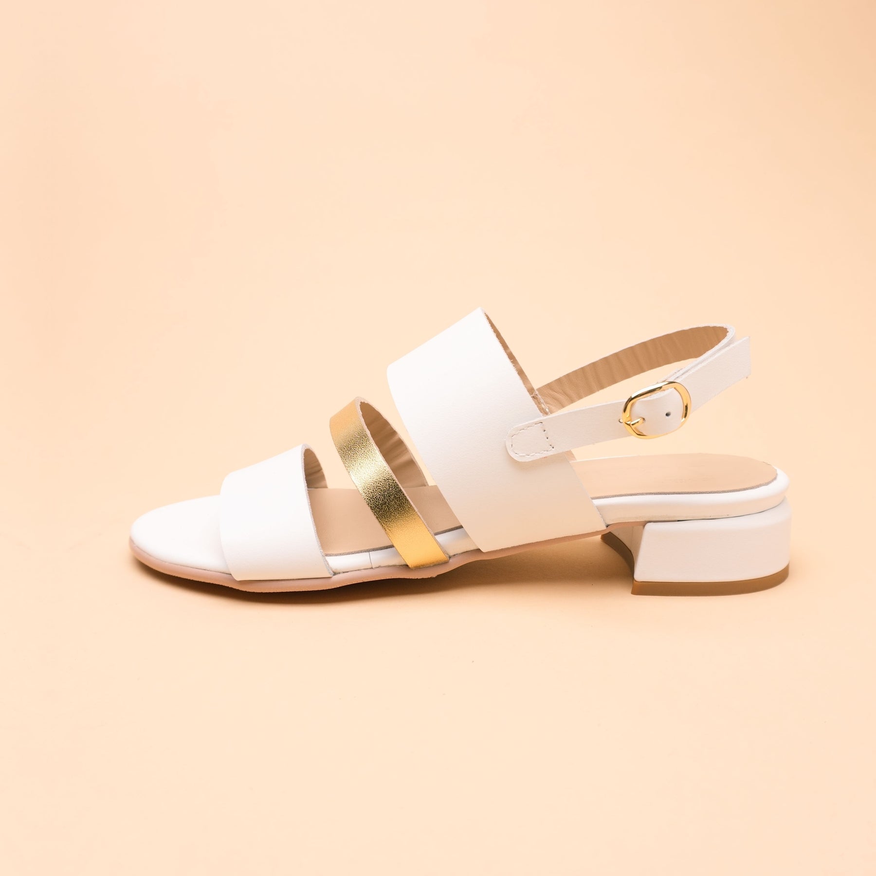 Demetra Sandal White-Silver-Blue