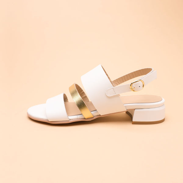 Demetra Sandal White-Silver-Blue