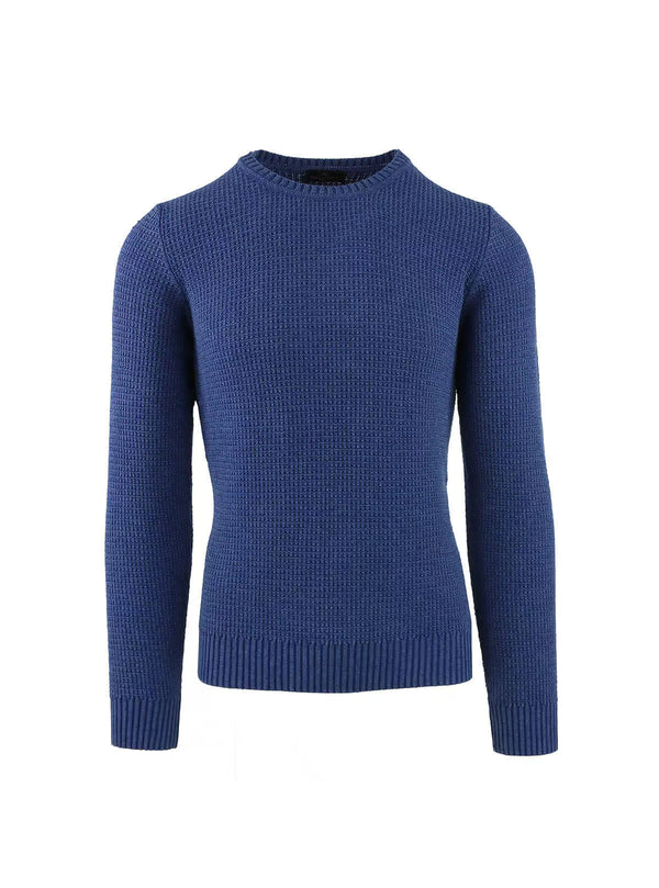 CREW NECK WITH INTERRUPTED RIBS DELAVE'