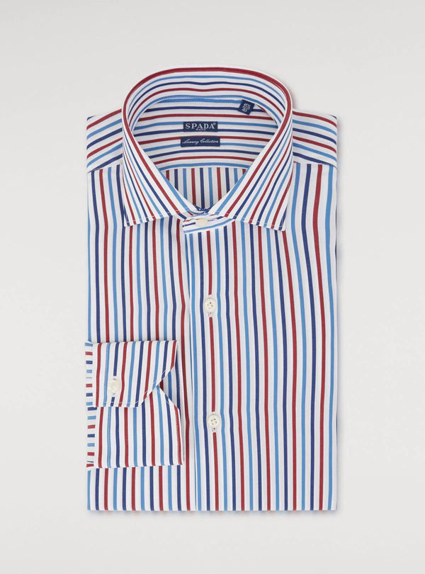 Multi-colored striped cotton shirt