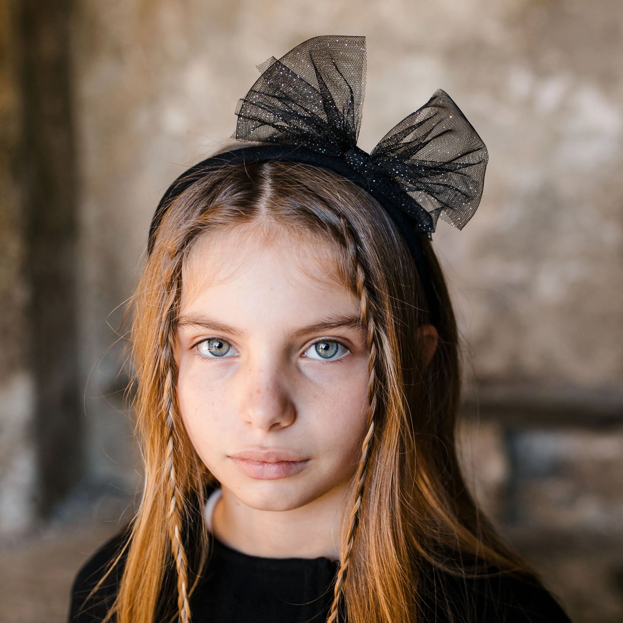 CERCHIETTO FIOCCO TULLE GLITTER
