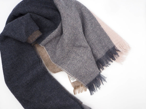 Beige pure wool scarf