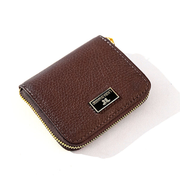 Mini WALLET in dark brown leather