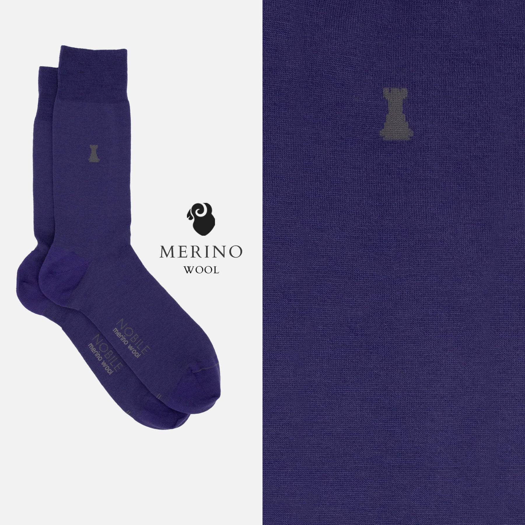 Vivaldi - Plain Merino Wool Short Sock
