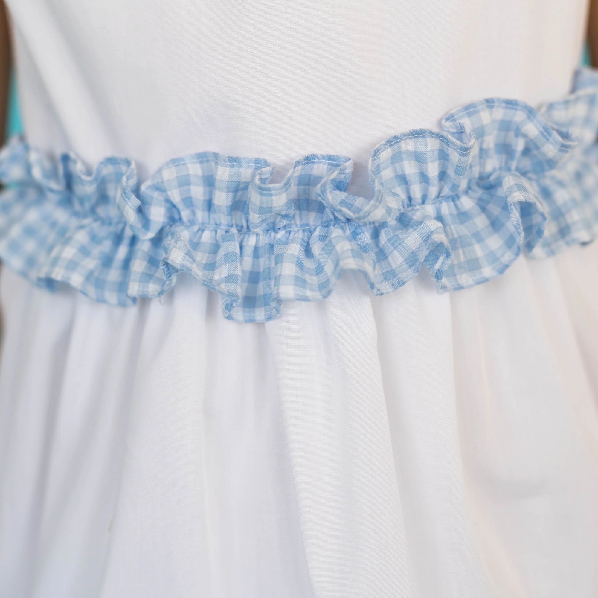 COTTON POPLIN DRESS WITH RUFFLES