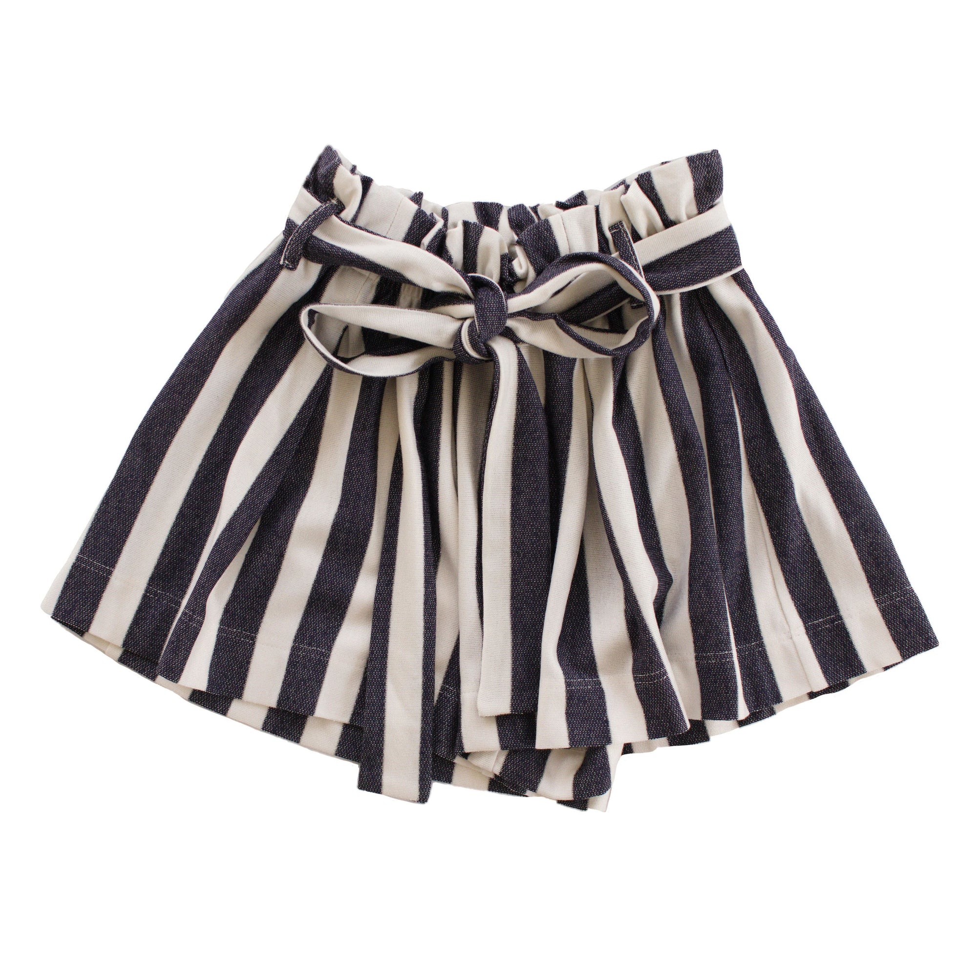 SHORTS A CARAMELLA IN FELPA RIGATA