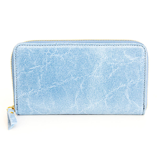 VINTAGE - blue vintage leather wallet