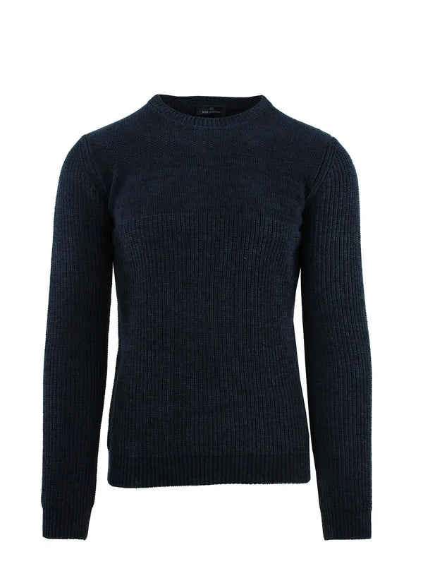 RIBBED CHENILLE CREW NECK