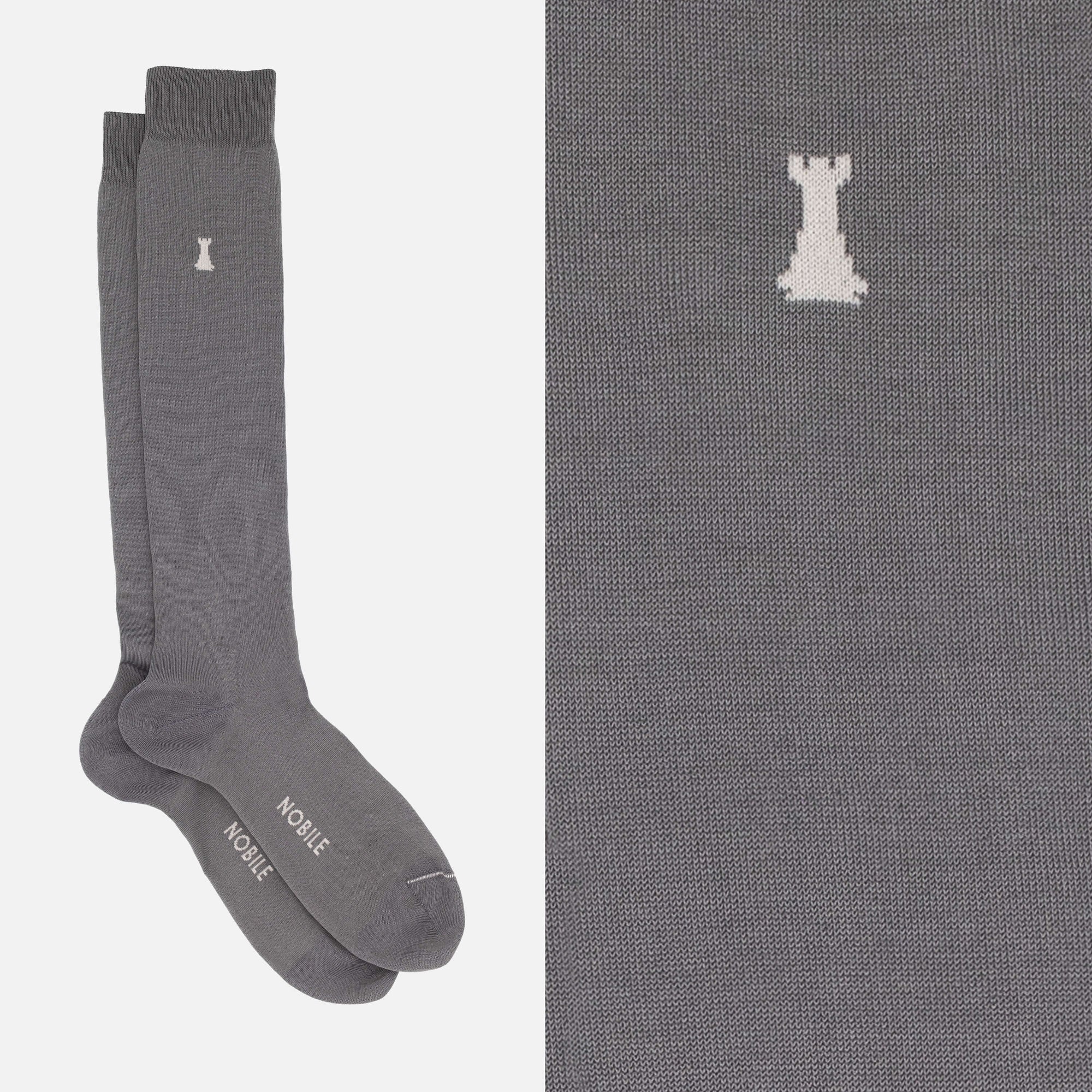 Federico II - Long solid color sock