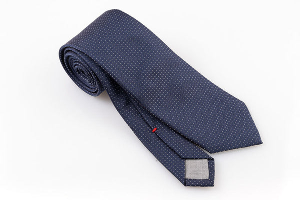 Elegant blue polka dot tie