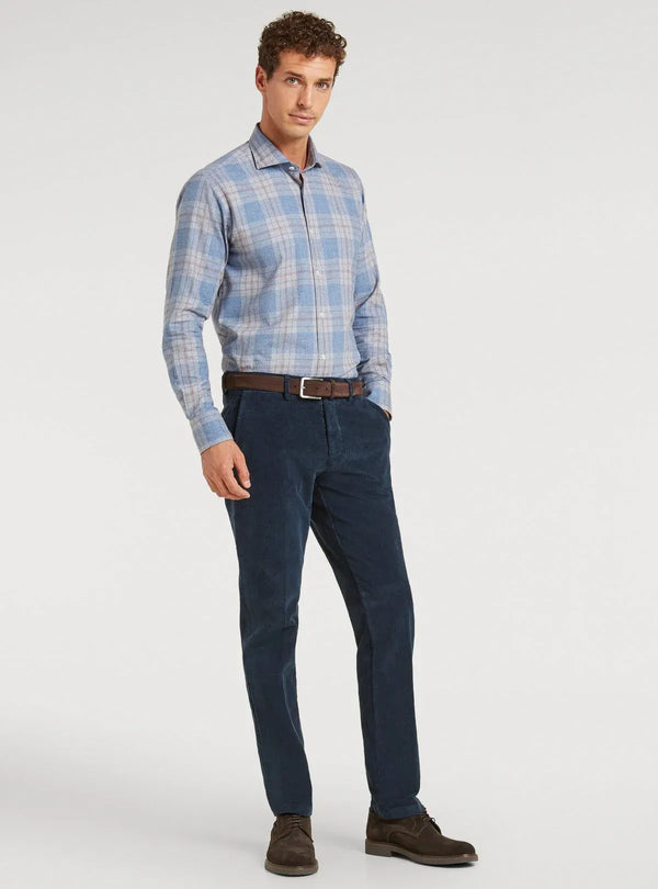 Pantalone chinos tasca America in velluto a coste