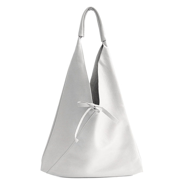 LINA AM - Maxi sacca in pelle bianco