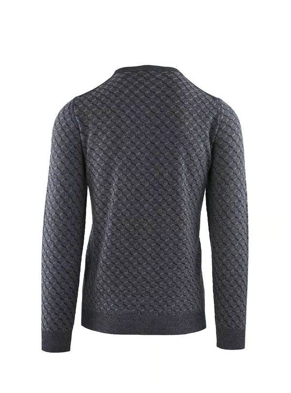 CREW NECK WITH TWO-TONE DIAMOND PATTERN